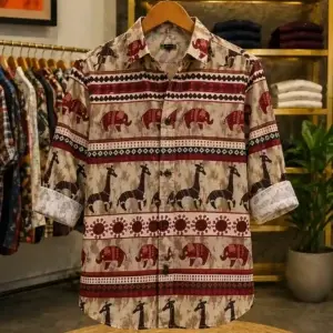 Men’s Trendy Animal Print Shirt – Premium Casual Statement Shirt