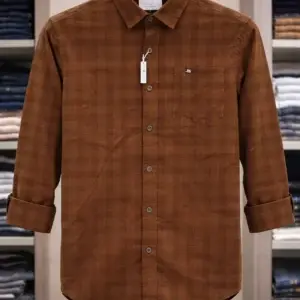 Men’s Premium Brown Checked Shirt – Half Sleeve Casual Wear