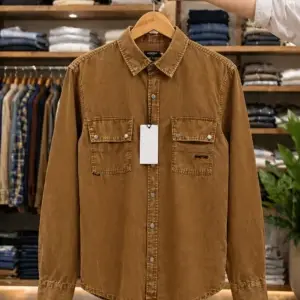 Men’s Premium Solid Shirt – Olive Brown Full Sleeve Slim Fit Shirt