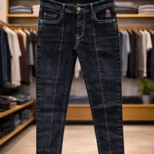 Men’s Premium Black Slim Fit Jeans – Stylish Stretch Denim Pants