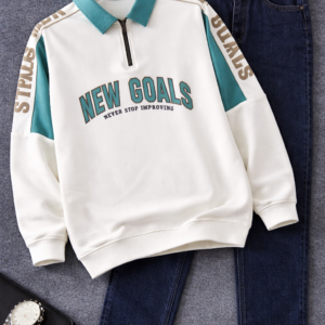Men’s Sporty Sweatshirt & Jeans Combo – Casual Street Style Essential