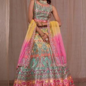 Multi Mirrorwork Banarasi Readymade Lehenga