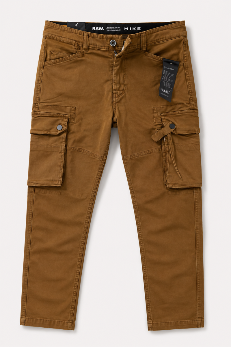 Men’s Premium Brown Cargo Pants – Stylish Utility Fit
